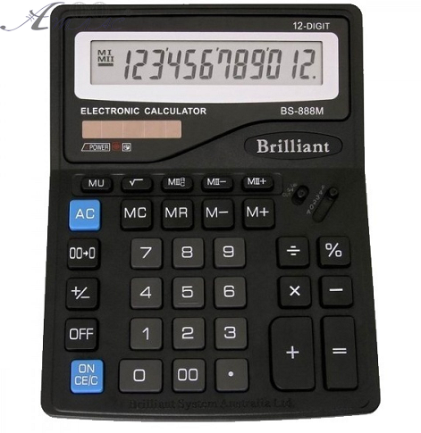 Калькулятор Brilliant BS-888M настольный 12 разрядов, 158 х 205 мм Калькулятор Brilliant BS-888M настольный 12 разрядов, 158 х 205 мм
