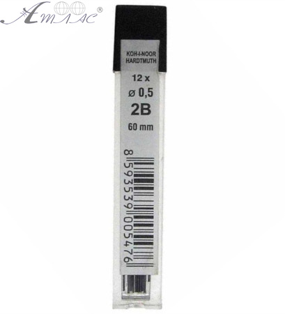 Грифель для механічних олівців "K-I-N" 0,5 мм 4152/2B