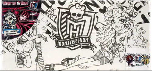 Холст с контуром Monster high на подрамнике 15 х 30 см МН14-215-2К Холст с контуром Monster high на подрамнике 15 х 30 см МН14-215-2К