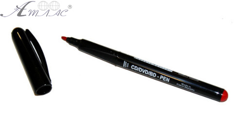 Маркер для CD, centropen, красный, 1мм 4606