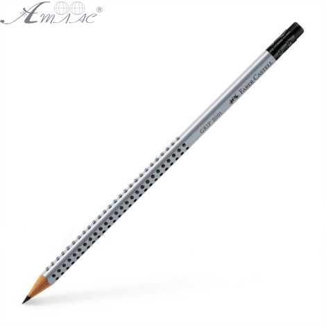 Карандаш графитный Faber Castell Grip2001 НB с ластиком трехгранный 1172000