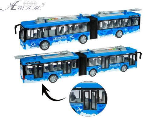 Игрушка Машинка City Service Троллейбус-Гармошка со светом, двери открываются, 43 см 915В фото 2 Игрушка Машинка City Service Троллейбус-Гармошка со светом, двери открываются, 43 см 915В фото 2