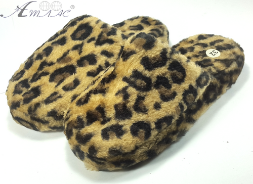Капці домашні шльопки р.32-33 хутро, плямисті 069-3