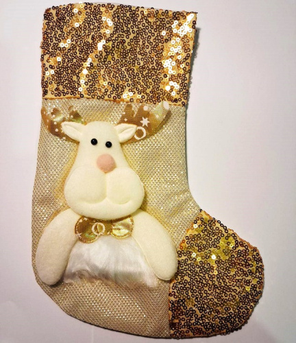 Мешочек для подарков Сапожок декоративный Олень  16532
