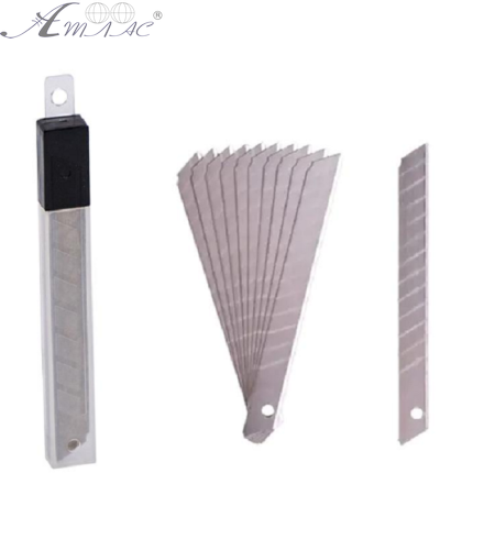 Леза для ножа 9 мм Topy 10 шт у пластиковому боксі  02638