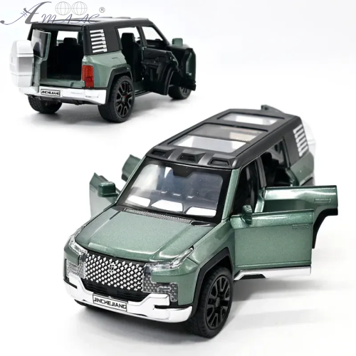 Машинка Автоексперт Range Rover Defender зелена 14см двері світло звук  16744