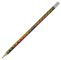 Олівець графітний Zibi круглий HB "Сліди" з ластиком ZB2305