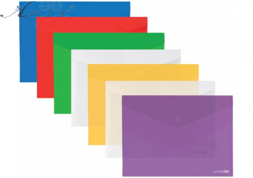 Папка на кнопці А3 Economix мікс кольорів Е31317 Папка на кнопці А3 Economix мікс кольорів Е31317