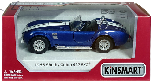 Машинка Kinsmart Shelby Cobra 427, 1965 рік кабріолет  KT5322W