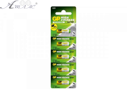 Батарейка 27A GP MN27 Alkaline 12V 7,7 х 28 мм 01,2027р 04676 Батарейка 27A GP MN27 Alkaline 12V 7,7 х 28 мм 01,2027р 04676