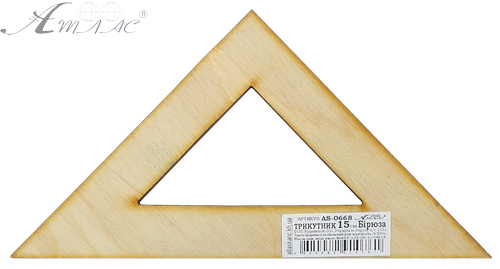 Треугольник деревянный 15см Морько бирюза  AS-0668 фото 3