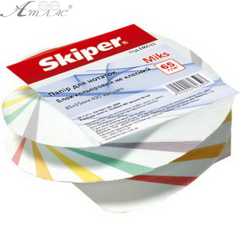Бумага для заметок Skiper цветная Микс 85 х 85 мм 400 л SK-2111
