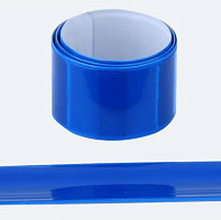 Браслет светоотражающий фликер синий 30х3см  10026