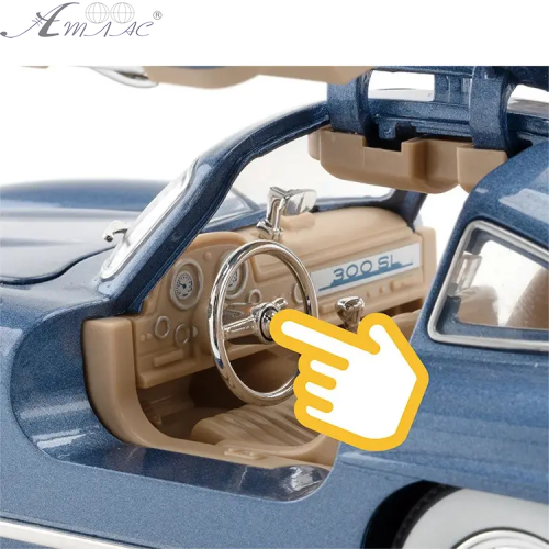 Машинка Автоексперт Mercedes-Benz 300SL 1954 блакитна 21см двері світло звук 1728-18 фото 3 Машинка Автоексперт Mercedes-Benz 300SL 1954 блакитна 21см двері світло звук 1728-18 фото 3