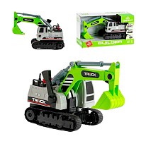 Игрушка Экскаватор Зеленый свет и звук 28см в коробке  WY450В