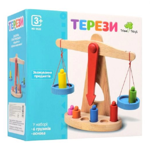Игрушка Деревянная Весы 24х23х10 см MD 0920 Игрушка Деревянная Весы 24х23х10 см MD 0920