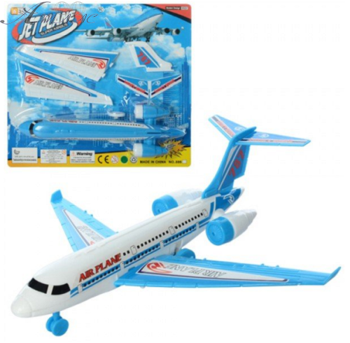 Игрушка Самолет пластиковый 23 см инерционный  886 