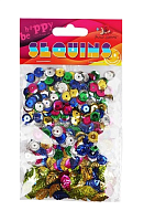 Пайетки Микс форм 3в1 цветные 15 грамм 160391