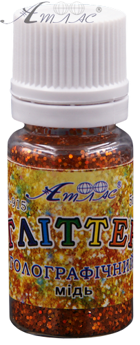 Блискітки (Гліттер) Голографічні Атлас 5 гр - Мідь AS-2010, А-915 фото 2 Блискітки (Гліттер) Голографічні Атлас 5 гр - Мідь AS-2010, А-915 фото 2