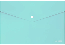 Папка на кнопке А4 Economix непрозрачная бирюза пастель 180мкм  31301-84