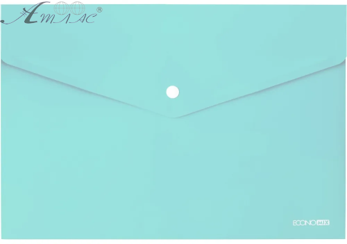 Папка на кнопке А4 Economix непрозрачная бирюза пастель 180мкм  31301-84