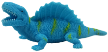 Игрушка силиконовая антистресс, динозавр синий с желтым 9 см 03465