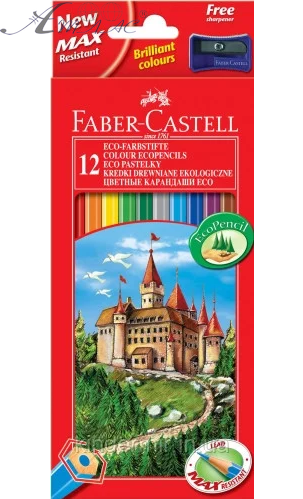 Олівці кольорові Faber-Castell 12 кольорів + точилка 120112LE