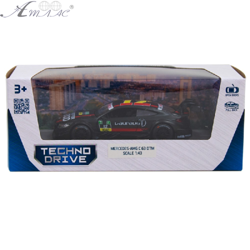 Машинка Technodrive Mercedes-Benz AMG C63 DTM чорна  250273 фото 3
