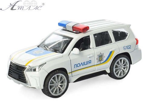 Машинка Автосвіт Поліція типу Lexus 10см метал  1833 фото 2