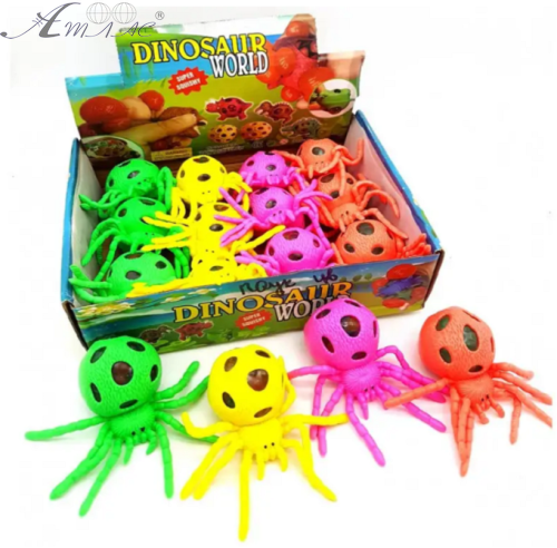 Іграшка силіконова антистрес Павук кольоровий з орбізами 10 см  9499