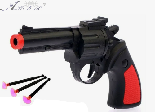 Іграшка Пістолет Револьвер + кулі з присосками 21 см  629-1