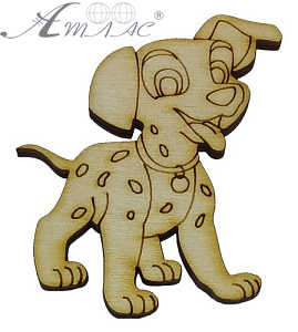 Фігурка фанерна - Песик далматин стоїть 6 х 6,5 см AS-4751 Фігурка фанерна - Песик далматин стоїть 6 х 6,5 см AS-4751