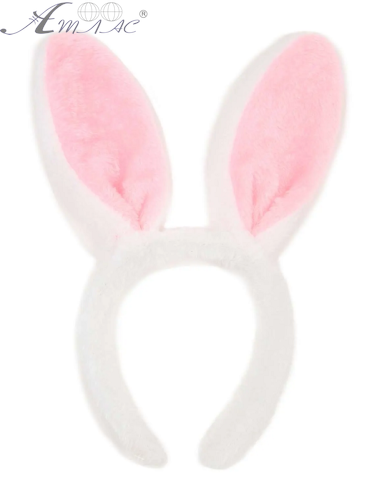 Іграшки Обруч Вушка Зайчики з хвостиком 28см хутряні білі з рожевим 10278 фото 2 Іграшки Обруч Вушка Зайчики з хвостиком 28см хутряні білі з рожевим 10278 фото 2