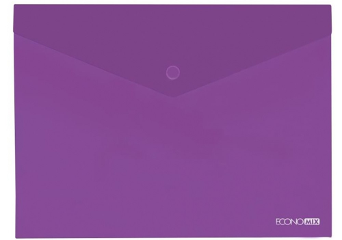 Папка на кнопке В5 Economix фиолетовая фактура глянец 180мкм  E31302-12