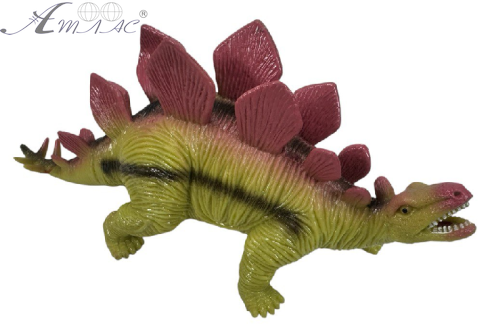 Іграшка силіконова антистрес, Динозавр гірчичний з хребтом 20см  15391