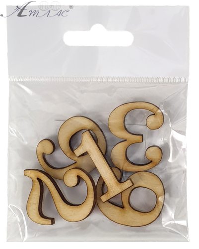 Цифры для часов арабские  4 шт высотой 3 см из фанеры AS-4576 фото 2