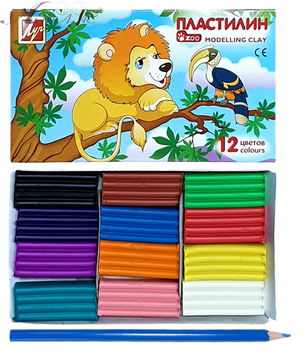 Пластилин Луч Зоо Мини 12 цветов 162 гр 19С 1272-08 фото 2