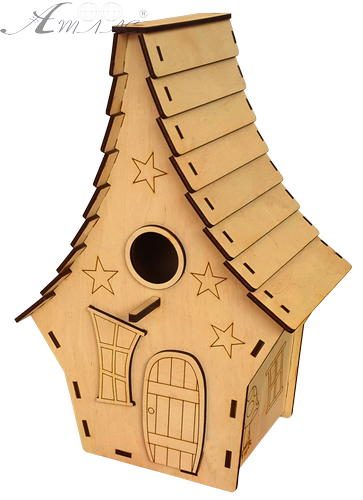 Шпаківня № 9/1 Будинок Чарівника, фарбована, морилка під лаком 24 х 18 х 35 см AS-4368 Шпаківня № 9/1 Будинок Чарівника, фарбована, морилка під лаком 24 х 18 х 35 см AS-4368