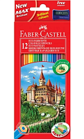 Олівці кольорові Faber-Castell 12 кольорів + точилка 120112LE