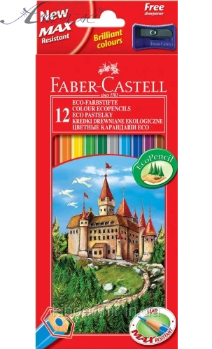 Карандаши цветные Faber-Castell 12 цветов + точилка 120112LE