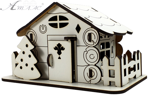 Домик с подсветкой № 15/1 свет - Быстрое трехцветное переключение, сенсорный выключатель, МДФ AS-5523, Е-022 фото 3 Домик с подсветкой № 15/1 свет - Быстрое трехцветное переключение, сенсорный выключатель, МДФ AS-5523, Е-022 фото 3