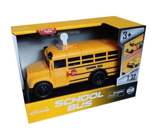 Игрушка Автобус Школьный 15,5см двери свет звук   WY1128A
