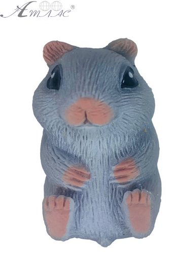 Игрушка Силиконовая тянучка Хомяк  5 см серый  11160
