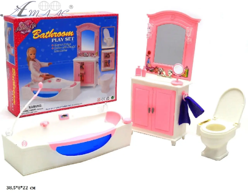 Іграшка Лялькові меблі набір Gloria Ванна кімната  24020