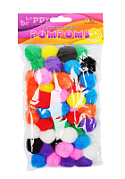 Декор Помпони Кольорові 9 кольорів 50штук  MQ2022