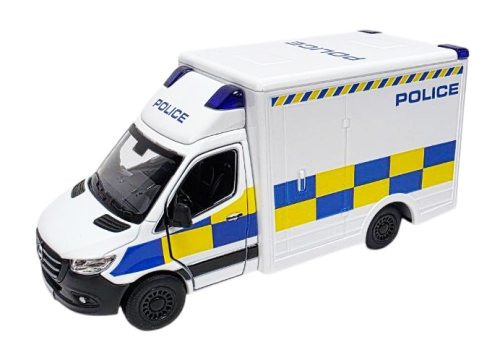 Машинка Kinsmart Mersedes-Benz Sprinter Police белая будка  KT5479W-2