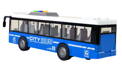 Игрушка Автобус CITY SERIES Синий двери открываются свет звук 28 см  RJ5503 фото 3