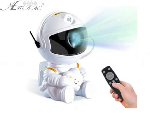 Нічник-проектор Космонавт лазер 12 см з пультом 13842 фото 3