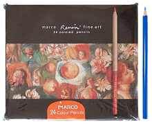 Карандаши цветные Marco Renoir 24 цвета Кедр в металлическом пенале FineArt-24TN