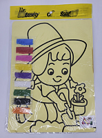 Розмальовки Піском А4 Мікс дизайнів 9 кольорів піску  04147